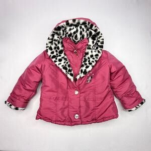 Vintage Weather Tamer Pink Puppy Dog Winter Jacket 18M